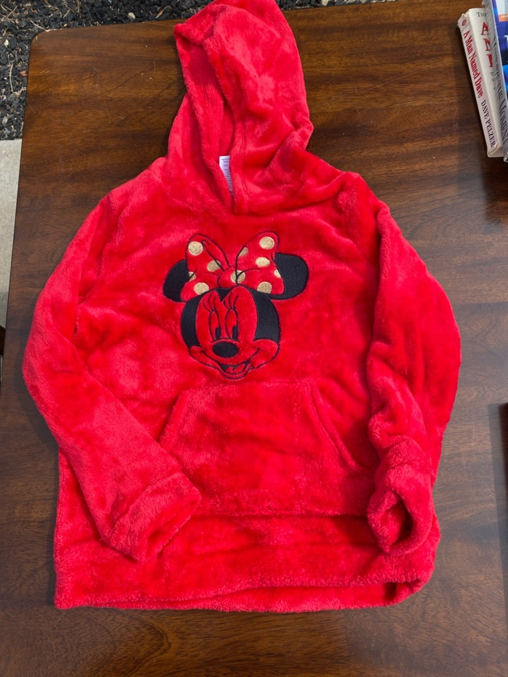 Disney Red Minnie Mouse Plush Hoodie